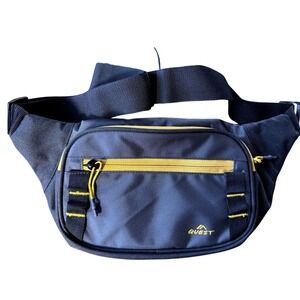 QUEST CEH02836 Deluxe Waist Pack Black Grey Mustard 14.2" x‎ 1.8" x 6.1" in